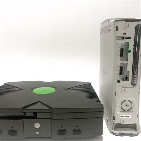 Original Microsoft Xbox And Xbox 360 Pro 20gb Game Console White And Black