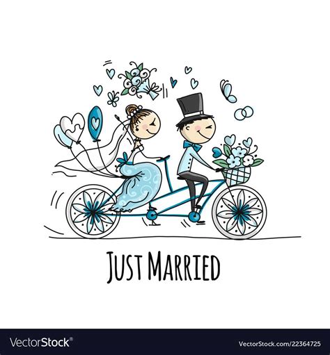 bicycle illustration wedding illustration wedding invitation cards