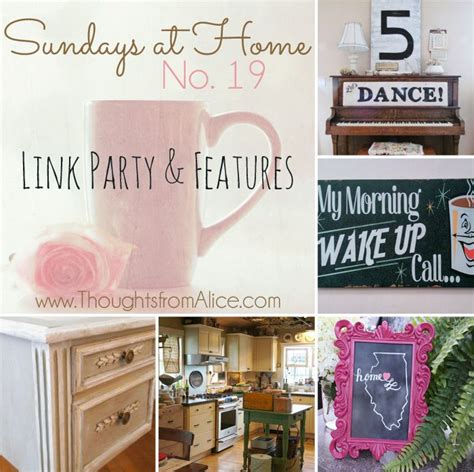 Sundays At Home No 19 Weekly Link Party And Features Diy Craft