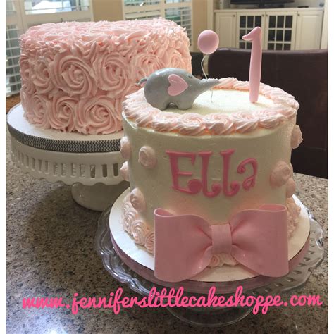 Ellas First Birthday Cake And Smash Cake Chocolate Cake With Soft