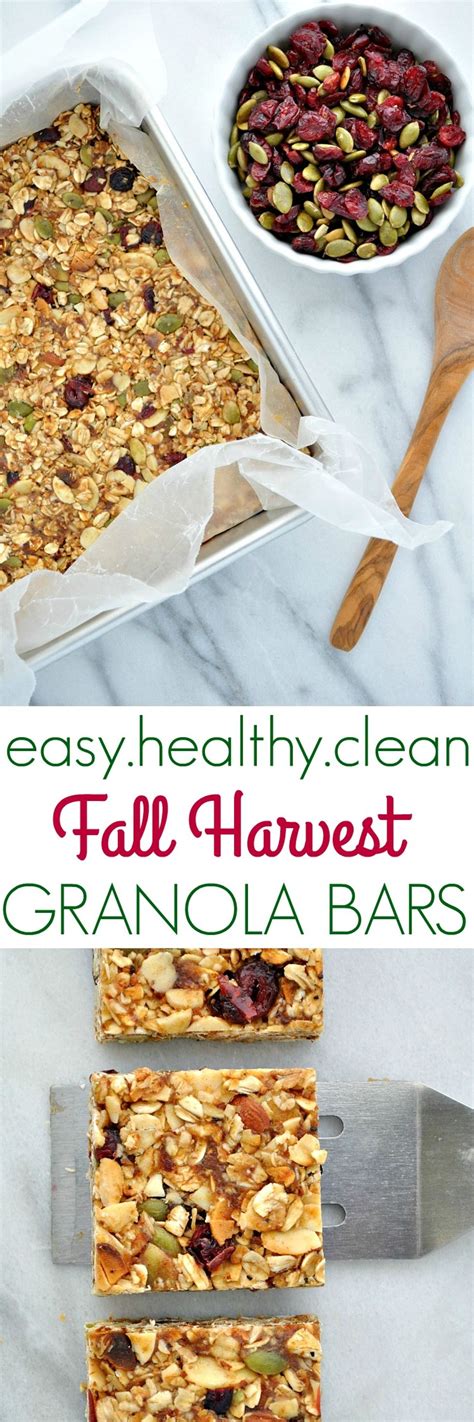 Form 2x5 inch bars on aluminum foil and freeze for 2 hours. Fall Harvest Granola Bars - My Recipe Magic
