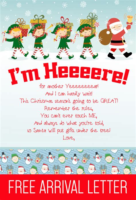 Free Printable Elf On Shelf Letters Elf On The Shelf Arrival Letter