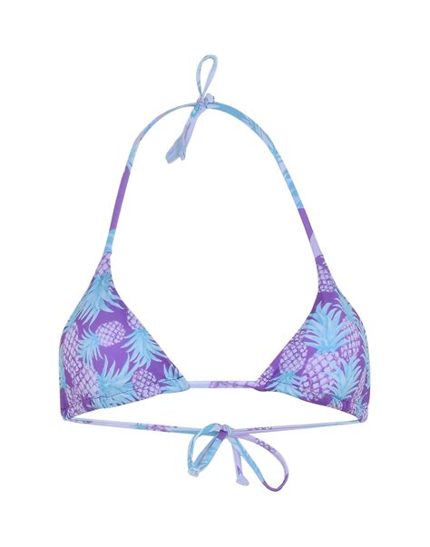 Seaster Purple String Bikini Top