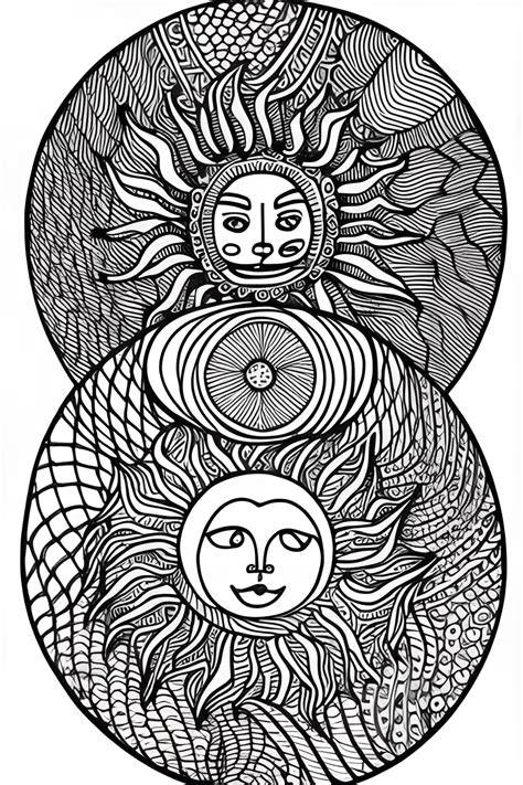 Celestial Sun And Moon · Creative Fabrica