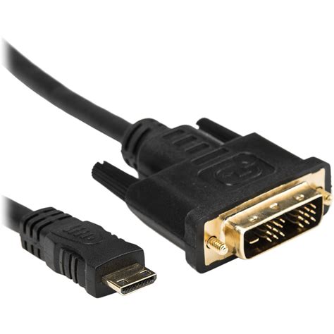Cable matters dvi to dvi cable with ferrites (dvi dual link cable, dvi d cable) 10 feet. Rocstor Mini-HDMI Male to DVI-D Male Cable (6', Black)