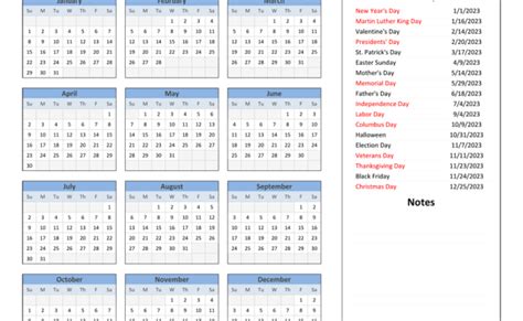 2023 Calendar With Holidays Pdf Printable Form Templates And Letter