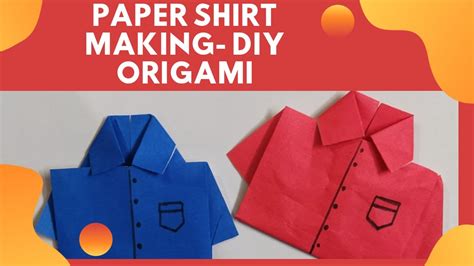 Paper Shirt Diy Origami Paper Craft Youtube