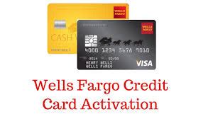 Activation of your wells fargo credit card. Wells fargo Activate Card -Wellsfargo.com/activate Credit Card
