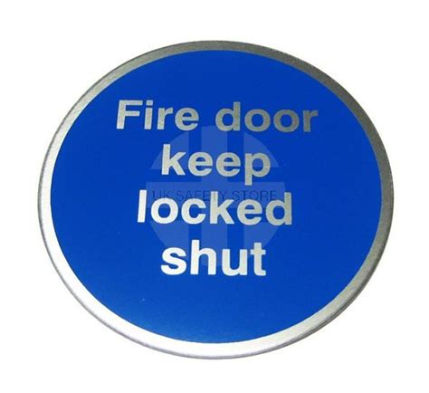 Fire Door Keep Locked Shut Aluminium Door Sign Uk Safety