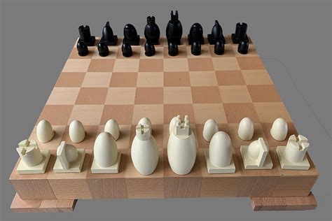 Minimalist Modern Chess Set A Contemporary Chess Set With Well
