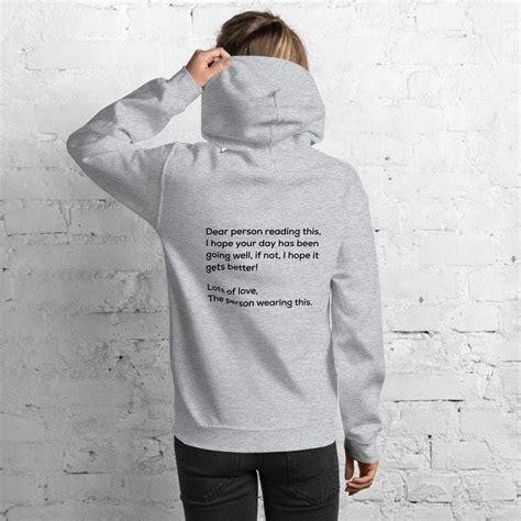 Dear Person Behind Me Hoodie Dear Person Reading This Good Etsy Uk