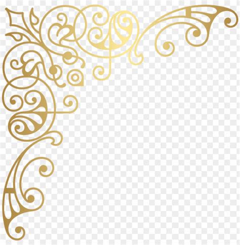 Free Download Hd Png Gold Corner Decorative Clipart Png Photo 45772