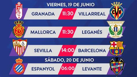 🇪🇸jornada 30 Partidos Y Horarios De La Liga Santander 201920 Youtube