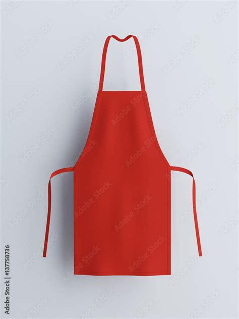 red apron apron mockup 3d rendering stock illustration adobe stock