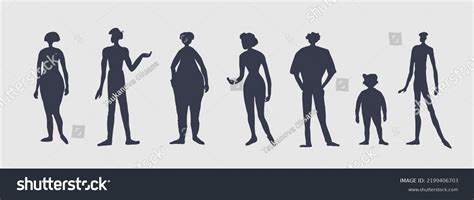 Silhouettes People Different Appearance Age Sex Stock Vector Royalty Free 2199406703