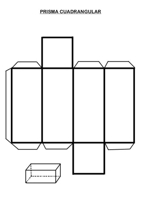 Prisma Cuadrangular Teaching Geometry Shapes For Kids Cube Template