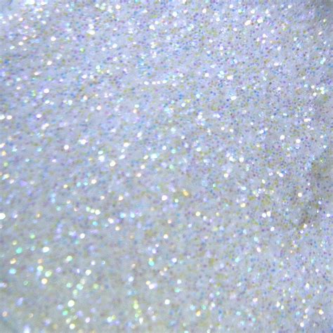 White Rainbow Glitter Extra Fine Hex Cut From