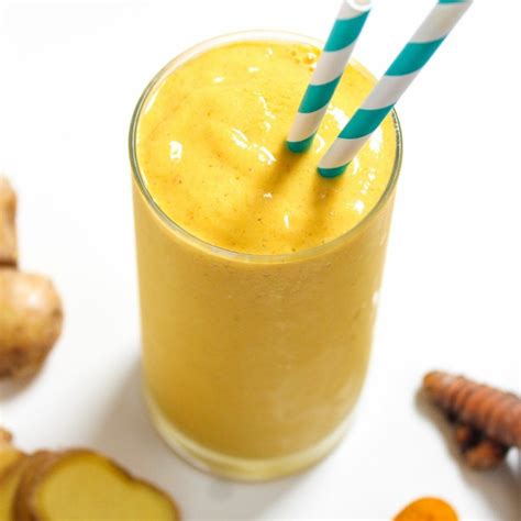 Ginger Turmeric Smoothie With Mango Fannetastic Food
