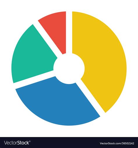 Pie Chart Icon Graph Diagram Symbol For Big Data Vector Image