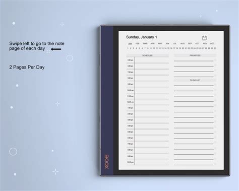 Boox Note Templates 20232024 Daily Planner Etsy