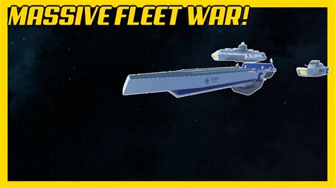 The Battleship Destroys Entire Fleets Roblox Space Wars Youtube