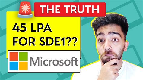 Microsoft 45 LPA SDE-1 Salary 🤯 Breakdown! (CTC vs In-Hand) - YouTube