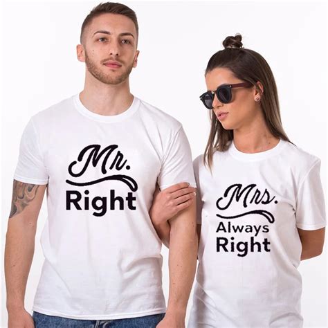 enjoythespirit mr and mrs always right shirts just married honeymoon couple tshirt wedding