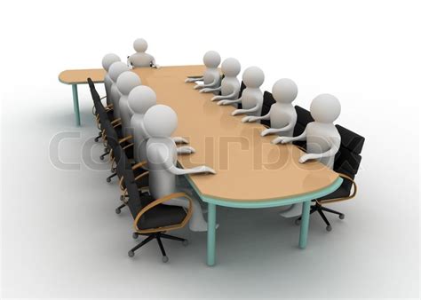 3d Man On Business Meeting Stock Photo Colourbox