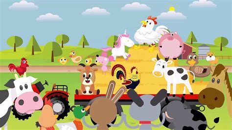The Animals On The Farm Learn Animal Sounds Kids Toys Sine Video