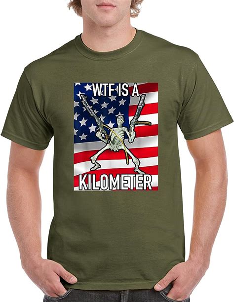 Funny Usa Meme T Shirt Kilometer Skeleton For July 4th Cringey