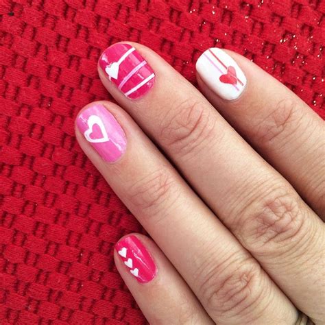 Love Heart Nail Art With Your Cricut Heart Nail Art Simple Nail Art