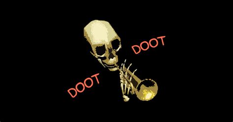 Doot Doot Mr Skeletal Skull Trumpet Meme Doot Doot Posters And Art