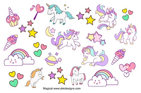 Magical Dek Designs Unicorn Sticker Unicorn Stickers Matte
