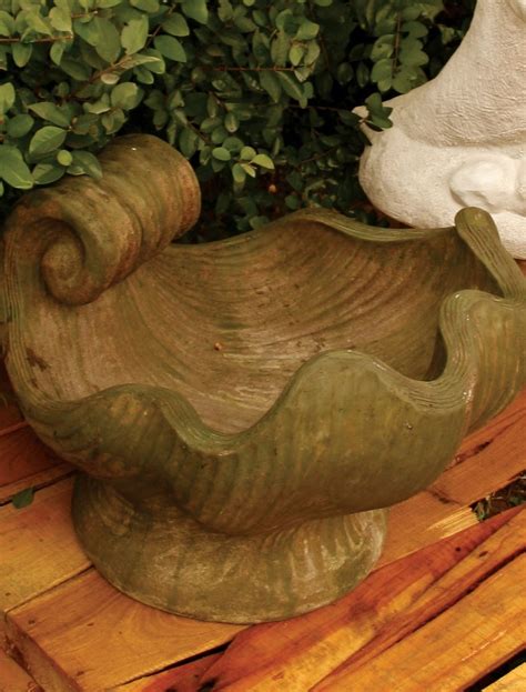 The Wavy Oversized Rim Of This Concetto Shell Planter Gives A Classic Silhouette That Contrasts