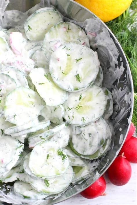 Cucumber Salad With Creamy Dill Dressing Mama Loves Food