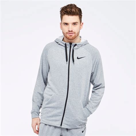 Nike Dry Hoodie Fz Fleece Dark Grey Heatherblack Mens Clothing