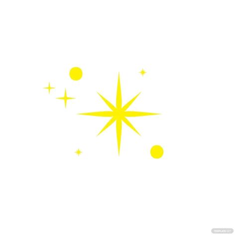 Yellow Sparkle Clipart In Illustrator Download