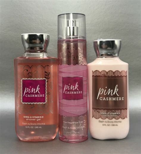 3 Piece Bath And Body Works Pink Cashmere Gel Lotion Mist Full