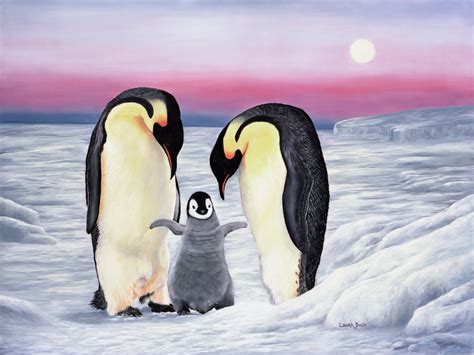 Penguin Family – Wildlife Art by: Laura Curtin