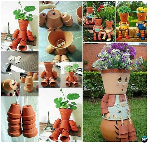 diy clay pot garden craft projects [picture instructions]
