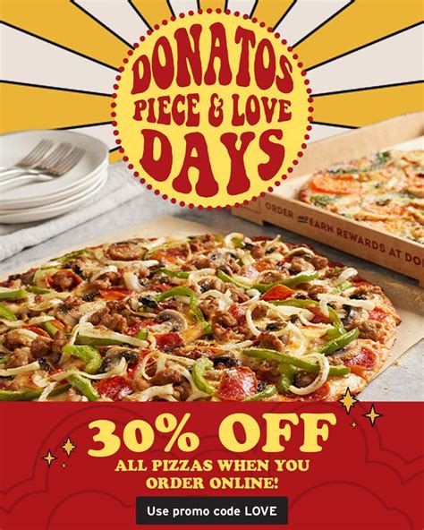 Donatos Piece And Love Days And New Menu Items
