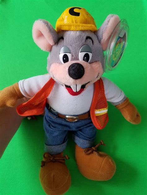 2002 Chuck E Cheese Construction Worker Plush Limited Edition