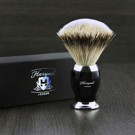 100 Badger Hair Shaving Brush With Black And Metal Colour Base Life Span