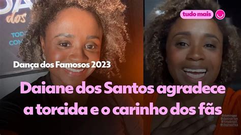 Daiane dos Santos agradece e mostra comemoração após funk no Dança dos