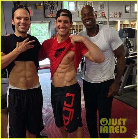 Full Sized Photo Of Sebastian Stan Flashes His Abs At The Gym Photo