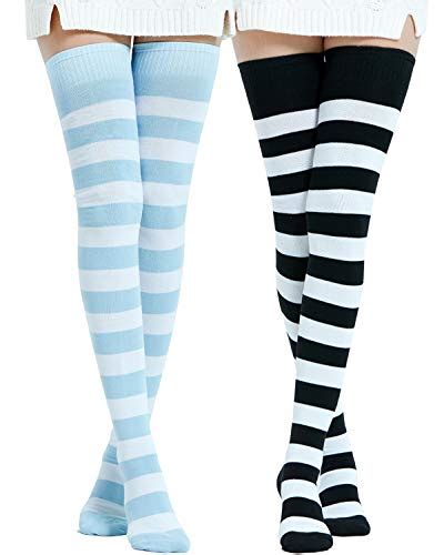 What Is Reddits Opinion Of Kayhoma Extra Long Cotton Stripe Thigh High Socks Over The Knee High