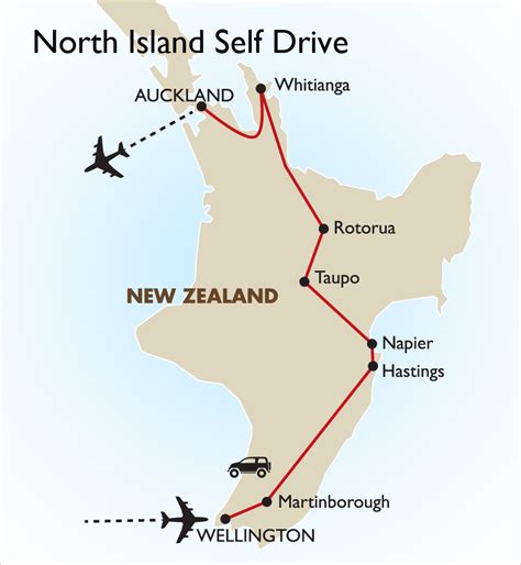 9 day north island self drive vacation package goway