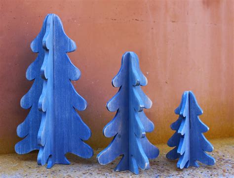 Lauries Projects 3 D Wooden Christmas Trees
