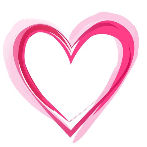 Download High Quality Heart Outline Clipart Pink Transparent Png Images
