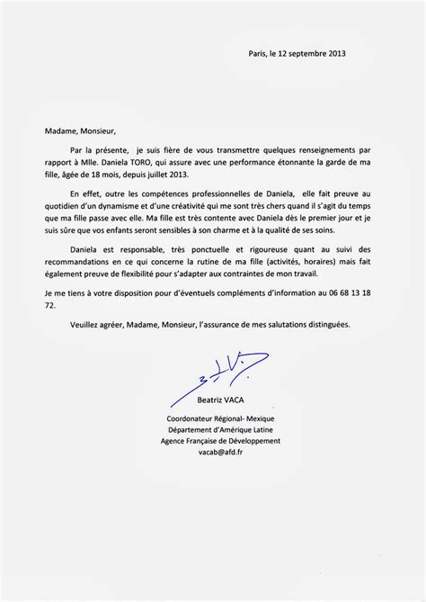 Exemple Lettre De Recommandation D'un Employeur  Financial Report